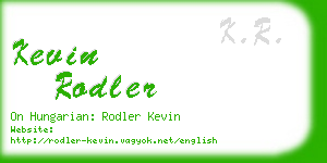 kevin rodler business card